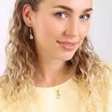 Zilveren goldplated sieradenset voor dames met kristal