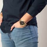 Regal Herren-Armbanduhr mit goldfarbenem Armband