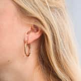 Goldfarbene Bijoux-Ohrringe, Facettenschliff