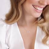 Zilveren ketting met hanger hart/infinity zirkonia