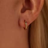 Zilveren goldplated oorringen met zirkonia voor dames