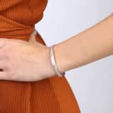 Silberarmband Bangle mit Zirkonia