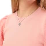 Zilveren ketting&hangers Romeinse krans
