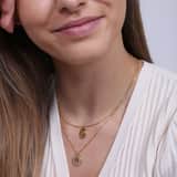 Zilveren goldplated naamketting met hanger voor dames