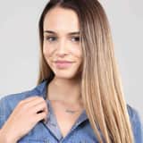 Zilveren naamketting capital voor dames
