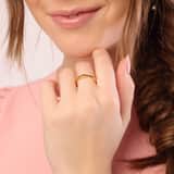 Zilveren goldplated ring voor dames