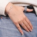 Zilveren armband Gemstone rose quartz