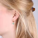 Ohrringe aus 925 Silber, Gold, Edelstein Malachit