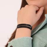 Stainless steel armband blackplated mesh riem