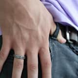 Stainless steel ring schakel mat 7,5mm