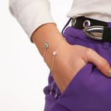 Bijoux zilverkleurige fantasiearmband hart voor dames