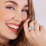 Zilveren ring breed met zirkonia