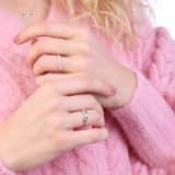 Ring, 925 Silber, Infinity mit Zirkonia