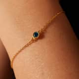 Zilveren armband goldplated geboortesteen