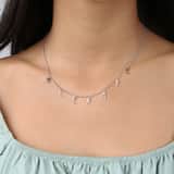 Zilveren naamchoker bedel letters voor dames