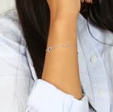 Armband, 925 Silber, Herz mit Infinity-Zeichen und Zirkonia