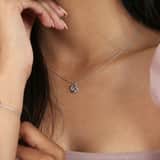 Kette, 925 Silber, mit Anhänger, Kreise