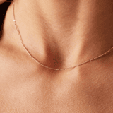 Gerecycled zilveren ketting fantasie voor dames