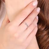 Ring, 925 Silber, mit Zirkonia