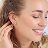 Zilveren goldplated oorknoppen met zirkonia voor dames