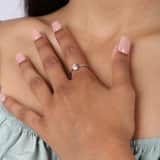 Ring, 925 Silber, Mond, mit Zirkonia