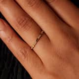 14 karaat geelgouden ring met zirkonia
