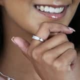 Ring, 925 Silber, Baguetteschliff