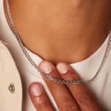 Halskette, 925 Silber, Gourmetglied