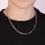 Gerecycled zilveren ketting gourmetschakel voor heren