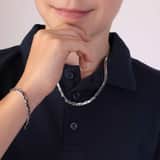 Gerecycled zilveren ketting schakel.  