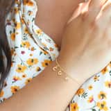 Zilveren goldplated fantasiearmband voor dames
