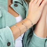 Zilveren bedelarmband love
