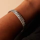 Herrenarmband, Edelstahl, matt