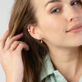 Zilveren goldplated oorringen met parel  voor dames