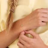 Zilveren goldplated fantasiearmband met kristal voor dames
