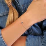 Armband, 925 Silber, mit Kristall, Montana