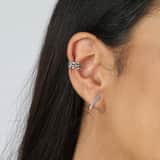 Ohrklemme, 925 Silber, Blatt, Bali