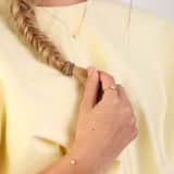 Armband, 925 Silber, vergoldet, Perle