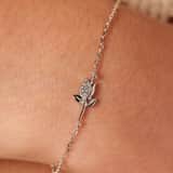 Zilveren armband tulp