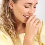 Zilveren goldplated fantasiearmband met zirkonia voor dames