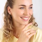 Zilveren goldplated oorringen wietblad voor dames