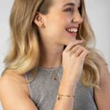 Guess stainless steel goldplated bedelarmband met hanger met kristal voor dames