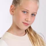 Kinderohrringe, 925 Silber, mit rosafarbenem Kristall, rund