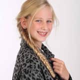 Kinderohrringe, 925 Silber, mit Kristall in Aqua, Herz