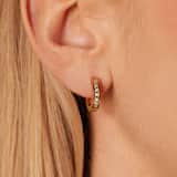 Silberne Ohrringe mit Swarovski-Zirkonia für Damen