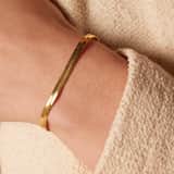 Stainless steel goldplated fantasiearmband voor dames