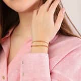 Stainless steel goldplated fantasiearmband met hanger voor dames