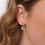Zilveren oorbelhanger vlinder zirkonia Mix&Match