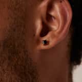 Ohrringe, Edelstahl, vergoldet, mit viereckigem Zirkonia, 4 mm