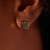 Stainless steel goldplated herenoorknoppen met zirkonia